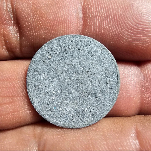 Missouri Sales Tax Receipt Token 1 Mill Lot Of 5 Coins Silver Tone very worn - Picture 2 of 5